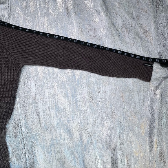 Anselmi Brown Button-Up Belted Women Sweater Medium Faux Fur Hem - Picture 15 of 16